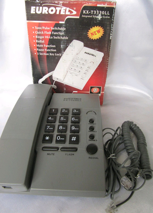 Телефон стационарный кнопочноый eurotel kx-t3330ll,новый