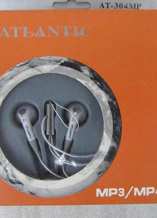 Навушники atlantic, корея, mp3, телефони, кільцевої шнур 1 м,