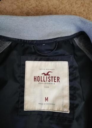 Фирменная курточка ветровка бомбер hollister9 фото