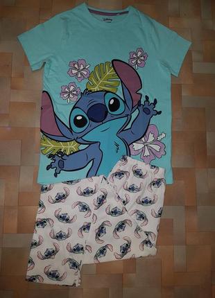 Яскравий комплект, піжама котон disney стич, stitch primark 12-13 років 158 см