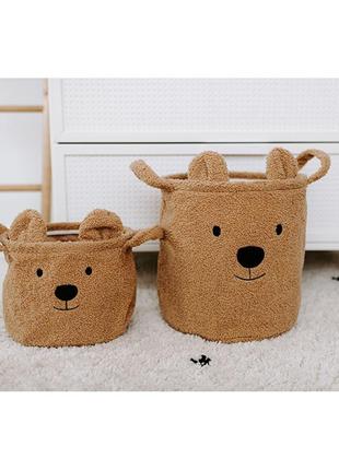 Набір корзин для іграшок childhome teddy коричневий, арт. ccbtbset2 фото