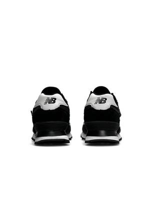 Мужские кроссовки new balance 574  tp2 black white reflective ( нев балланты)5 фото