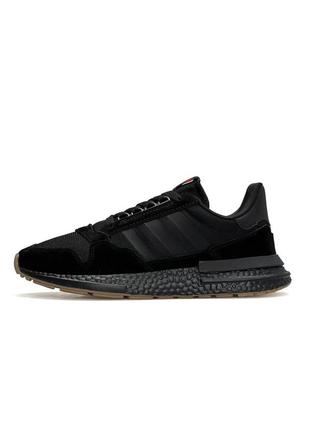 Мужские кроссовки adidas originals zx 500 black (адидас оригиналс)