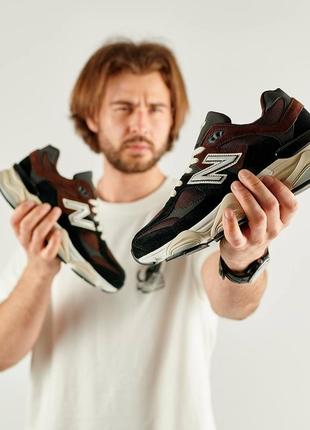 Мужские кроссовки new balance 9060 brown