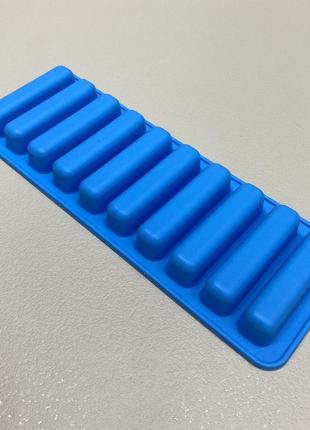 Форма силиконовая для льда, конфет, сосисок и желе 25,2*9*2 см a-plus st-10/10-144 синяя2 фото
