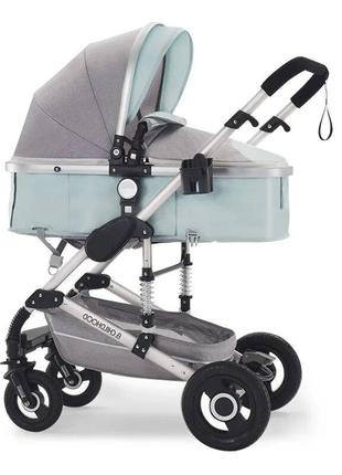 Дитяча коляска-трансформер b.childhood 3-in-1 model 739 стандартна коляска, літній варіант, переноска з