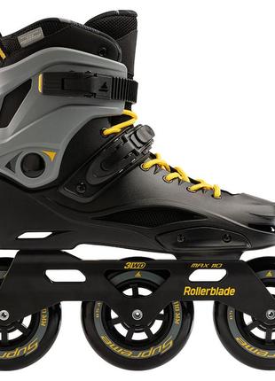 Ролики rollerblade rb 110 black-saffron yellow розмір 262 фото