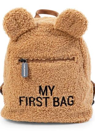 Рюкзак дитячий childhome my first bag teddy beige, арт. cwkidbt