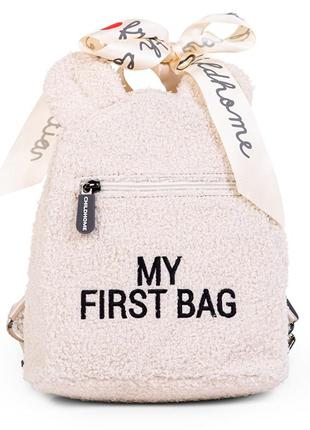 Рюкзак дитячий childhome my first bag teddy white, арт. cwkidbtw