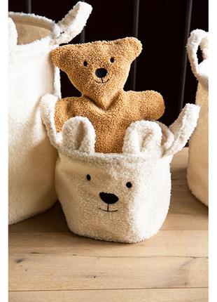 Набір корзин для іграшок childhome teddy білий , арт. ccbtwset3 фото