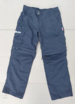 122 (6-7 років) — класні шорти трекінгові штани трансформери 2в1 trollkids
