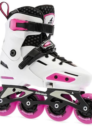 Ролики rollerblade apex g white-pink розмір 29-32