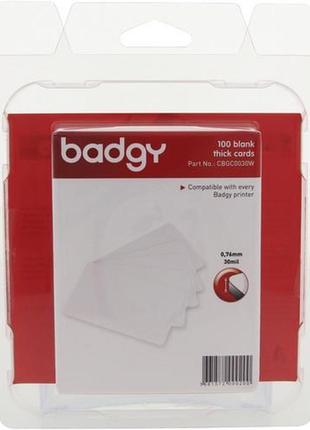 Badgy пластикові картки 0.76 мм для принтера badgy100/200 (100 штук)