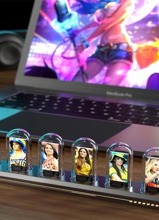 Світлодіодний rgb електронний настільний цифровий годинник декоративна лампа5 фото