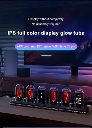 Світлодіодний rgb електронний настільний цифровий годинник декоративна лампа6 фото