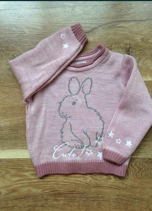 Тёплая вязаная кофта бемби