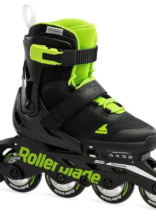 Ролики rollerblade microblade black-green розмір 33-36.5