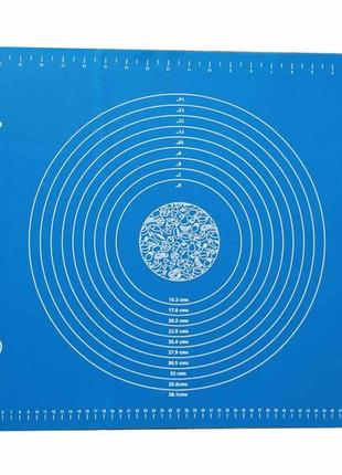 Силиконовый коврик genes 1024 для раскатки и выпечки теста 65 х 45 см голубой