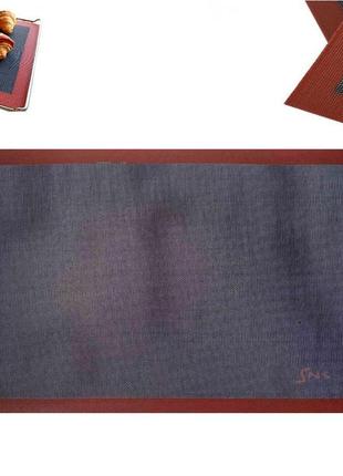 Силіконовий килимок для випікання запікання коричневий 57 х 37 см sns