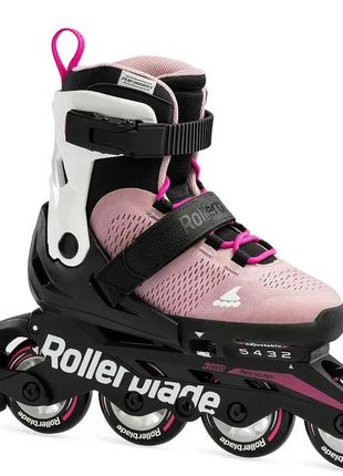 Ролики rollerblade microblade pink-white розмір 36.5-40