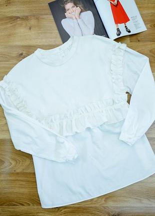 Свитшот блуза с рюшами zara trafaluc