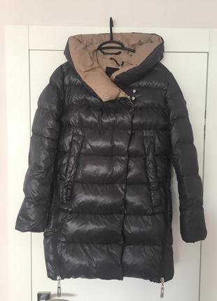 Зимова куртка подовжена пальто-пуховик