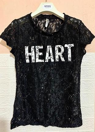 Футболка в кружево