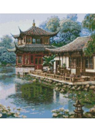 Алмазная мозаика "китайский домик" ©сергей лобач идейка amo7342 40х50 см