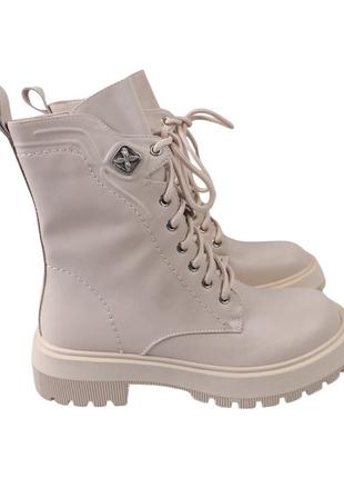 Ботинки женские nina mosconni молочные натуральная кожа, 40