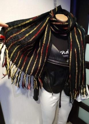 Мягкий теплый стильный шарф платок палантин10 фото