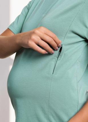 Стильна футболка для вагітних та годуючих з секретом годування трикотажна9 фото