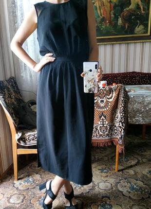 Платье длины миди, черного цвета3 фото
