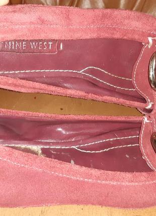 Червоні балетки замша nine west р36-6w