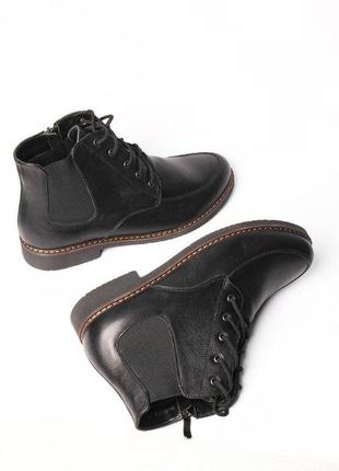 Черные демисезонные ботинки8 фото