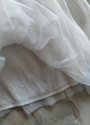 Шикарная белая тюлевая юбочка с россыпью капелек.h&m.12-14л.158/1647 фото