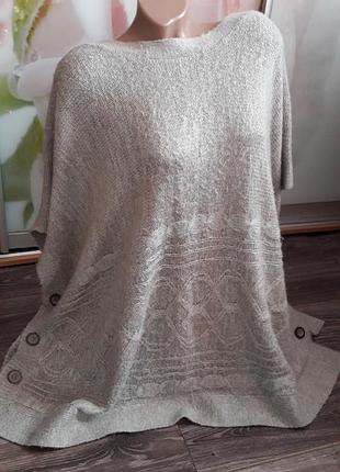 Теплое пончо