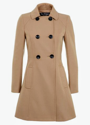 Бежевое женское пальто, актуальное женское приталенное пальто, распродажа, женская одежда, женская обувь1 фото