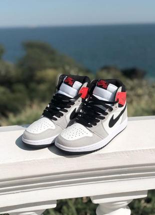 Nike air jordan retro 1 grey / red 🆕 кросівки найк 🆕 купити накладений платіж4 фото