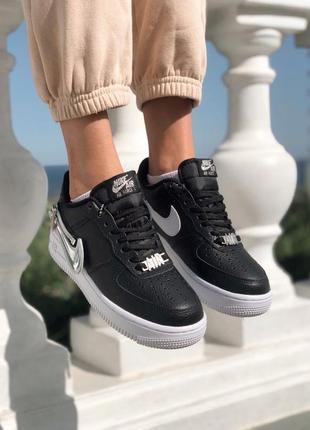Nike air force 1 zip swoosh black 🆕 женские кроссовки 🆕 купить наложенный платёж