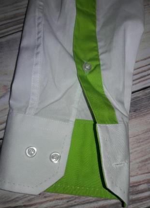 Белая рубашка с зеленой вставкой massimilano9 фото