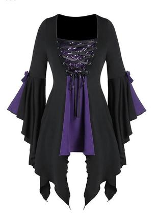Готическое ведьму платье с шляпой карнавальное