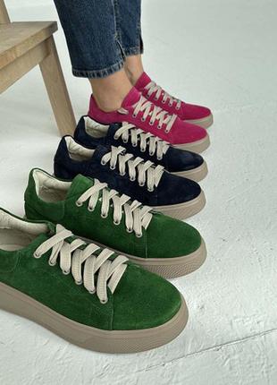 Натуральна шкіра замша всі розміри багато кольорів кеди