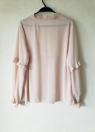 Пудровая текстурированная  блуза оверсайз boohoo5 фото
