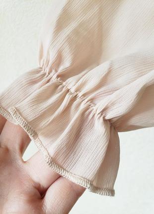 Пудровая текстурированная  блуза оверсайз boohoo3 фото