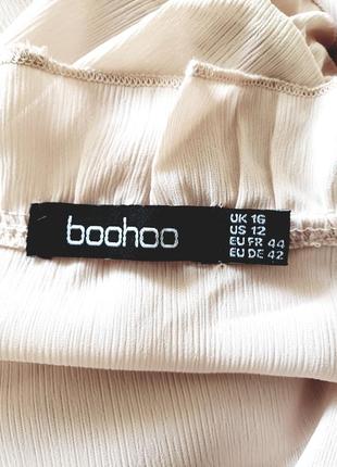 Пудровая текстурированная  блуза оверсайз boohoo6 фото