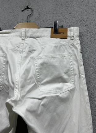 Брюки джинсы lacoste w38 l34 оригинал мужские белые7 фото