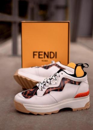 Кросівки fendi 2020 🆕жіночі шкіряні кросівки фенді🆕взуття на осінь