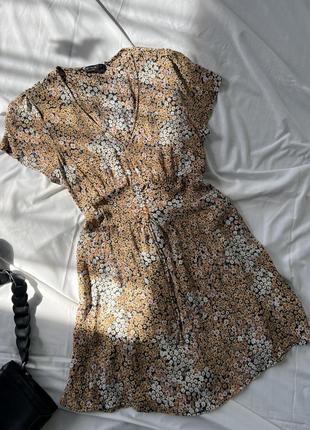 Каетковое мини платье cotton3 фото
