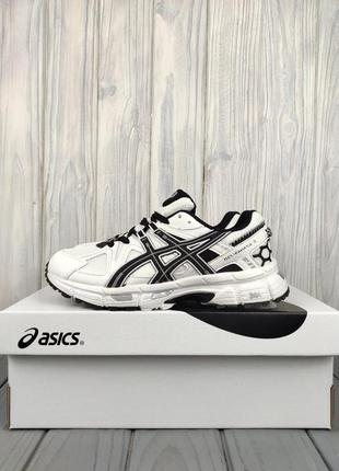 Унисекс кроссовки asics gel-kahana 8 white black из натуральной кожи9 фото