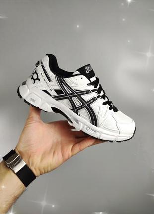 Унісекс кросівки asics gel-kahana 8 white black з натуральної шкіри